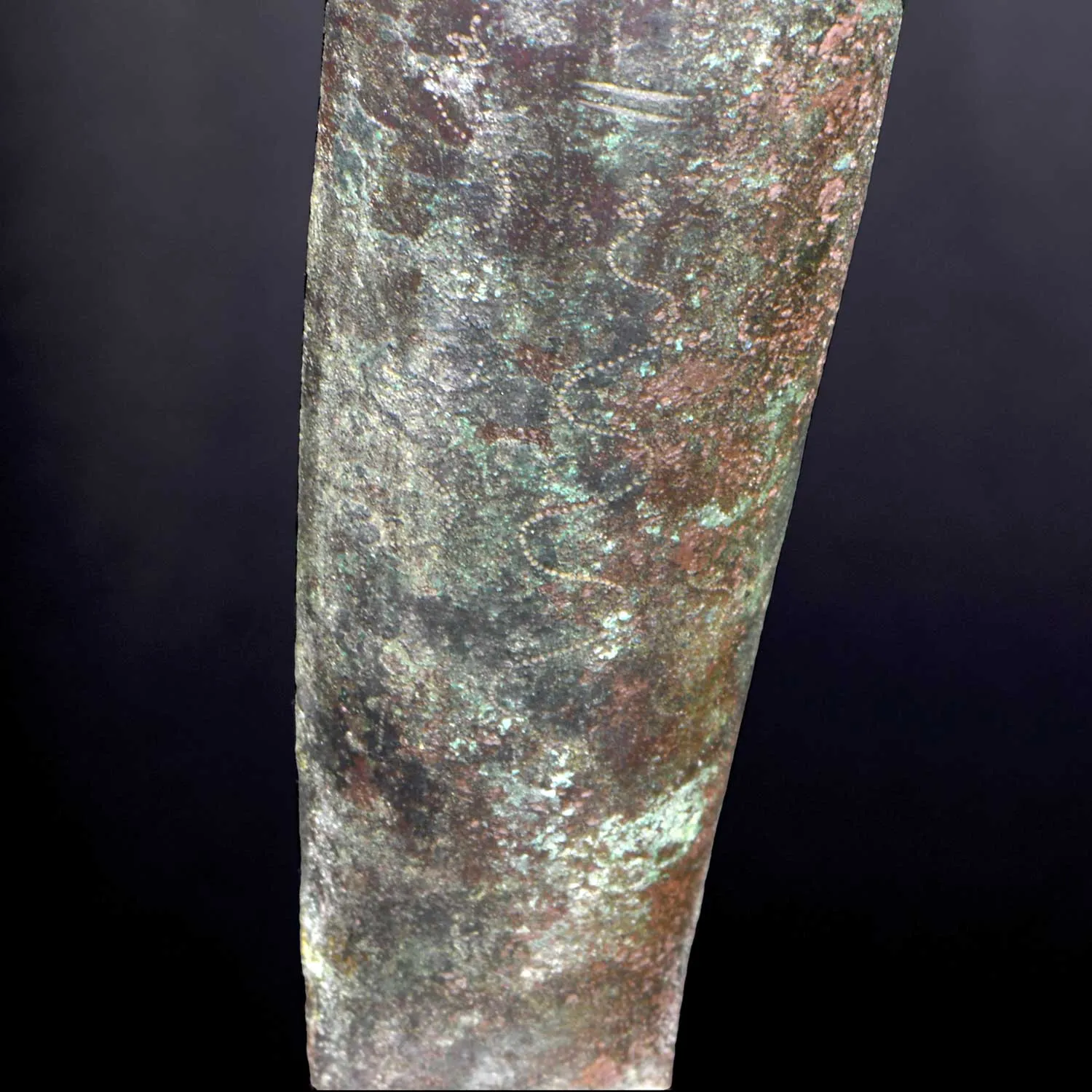 A decorated Roman Bronze Strigil, ca. 1st -2nd century CE