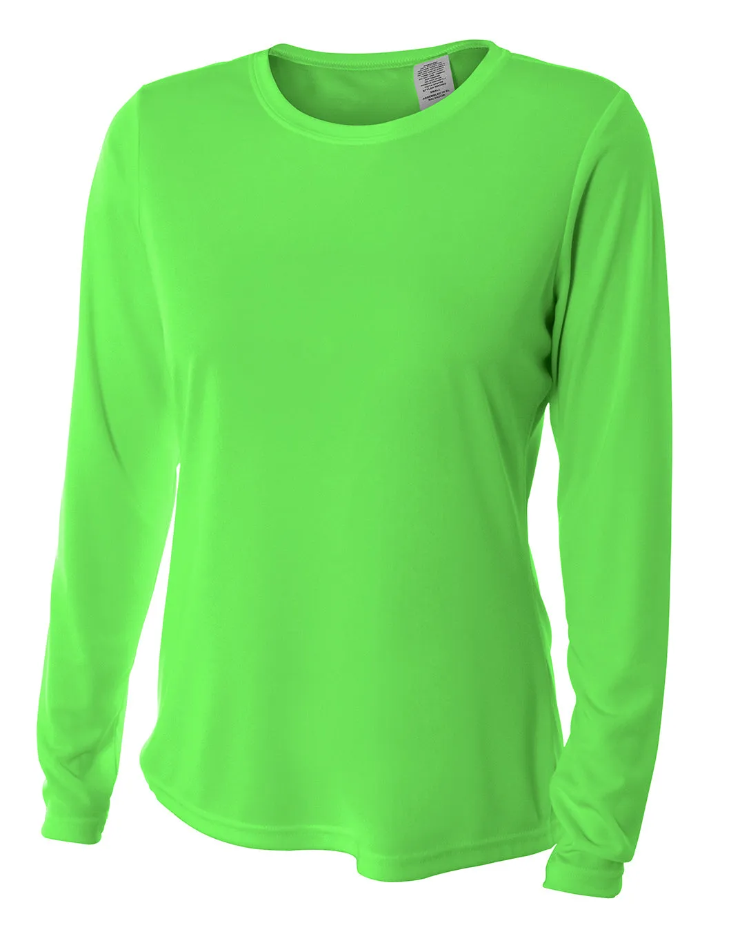 A4 Womens Long Sleeve Cooling Performance Crew