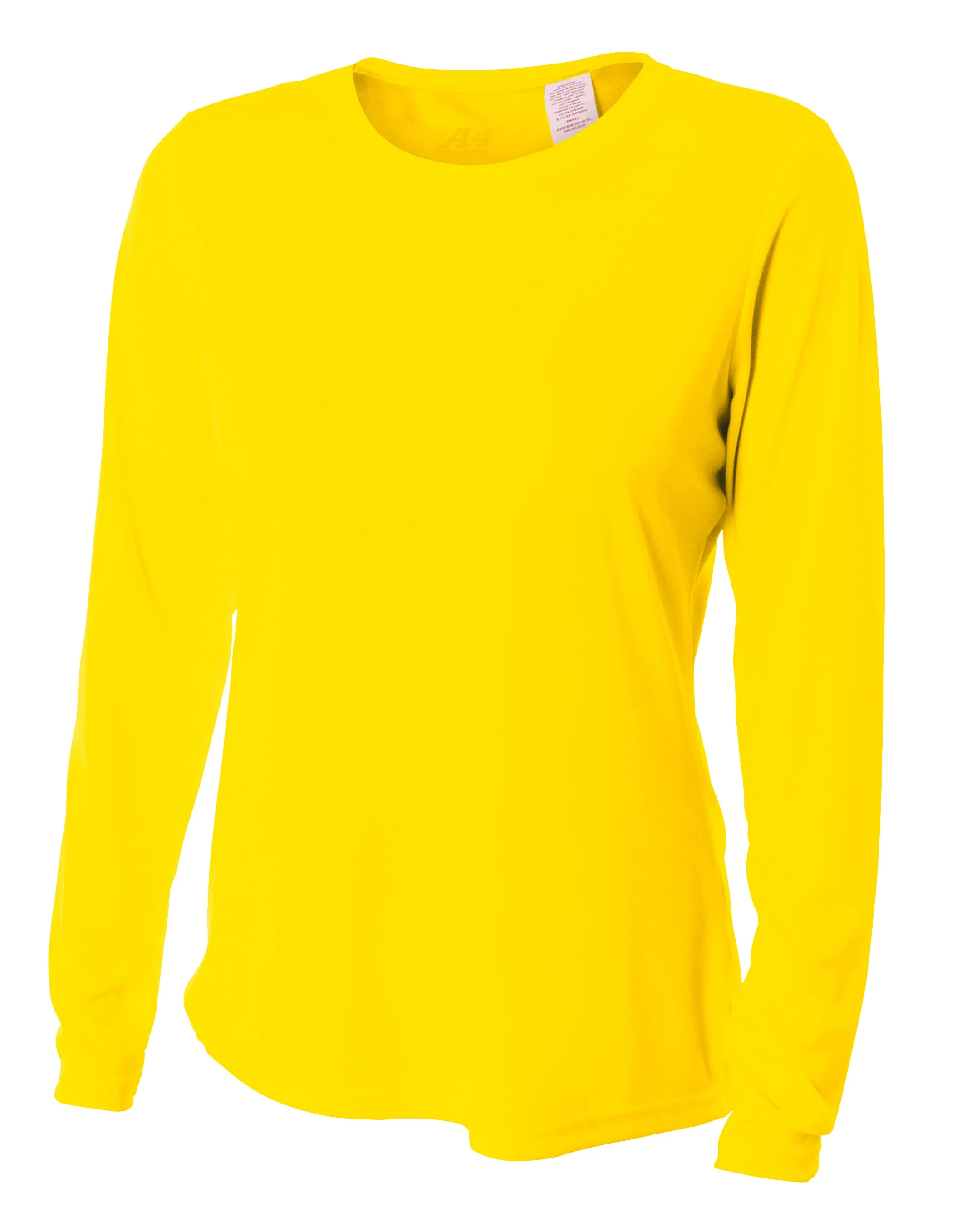 A4 Womens Long Sleeve Cooling Performance Crew