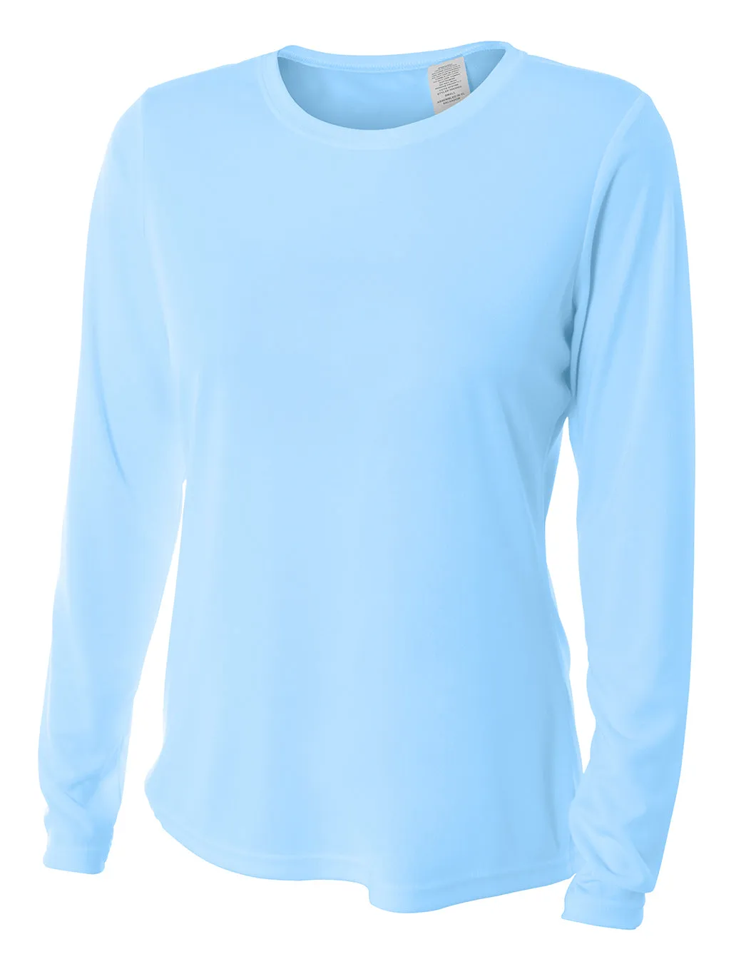 A4 Womens Long Sleeve Cooling Performance Crew