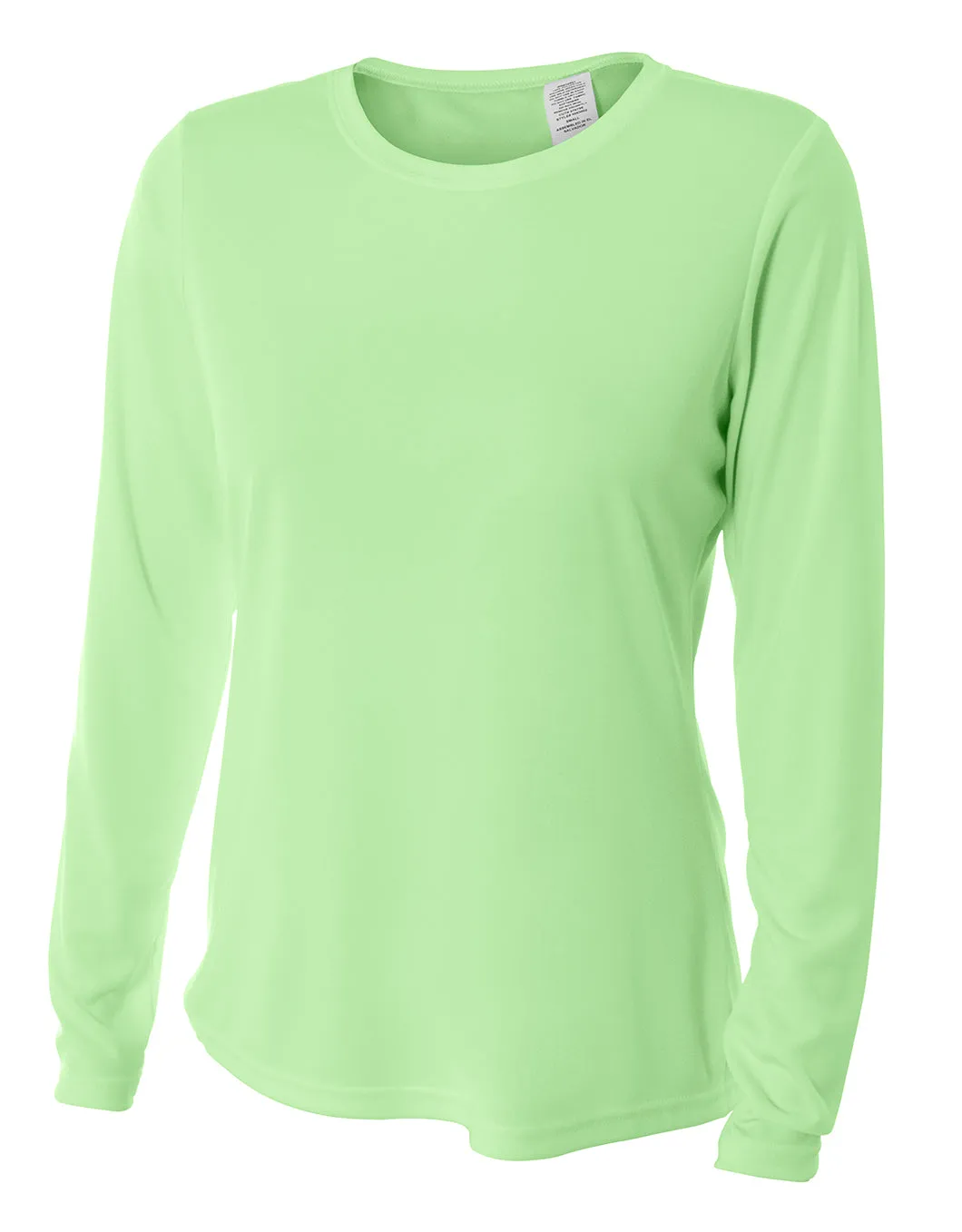 A4 Womens Long Sleeve Cooling Performance Crew