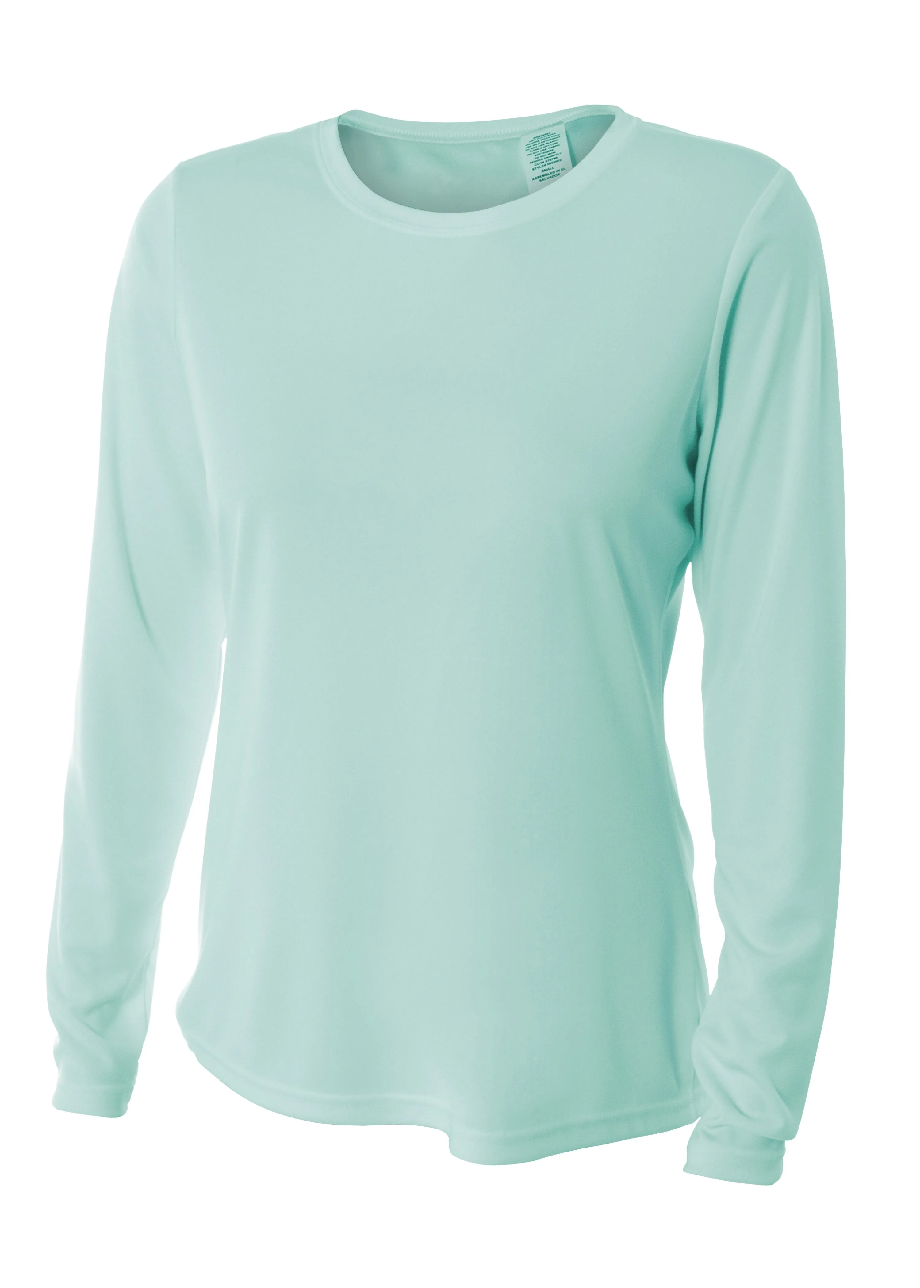 A4 Womens Long Sleeve Cooling Performance Crew