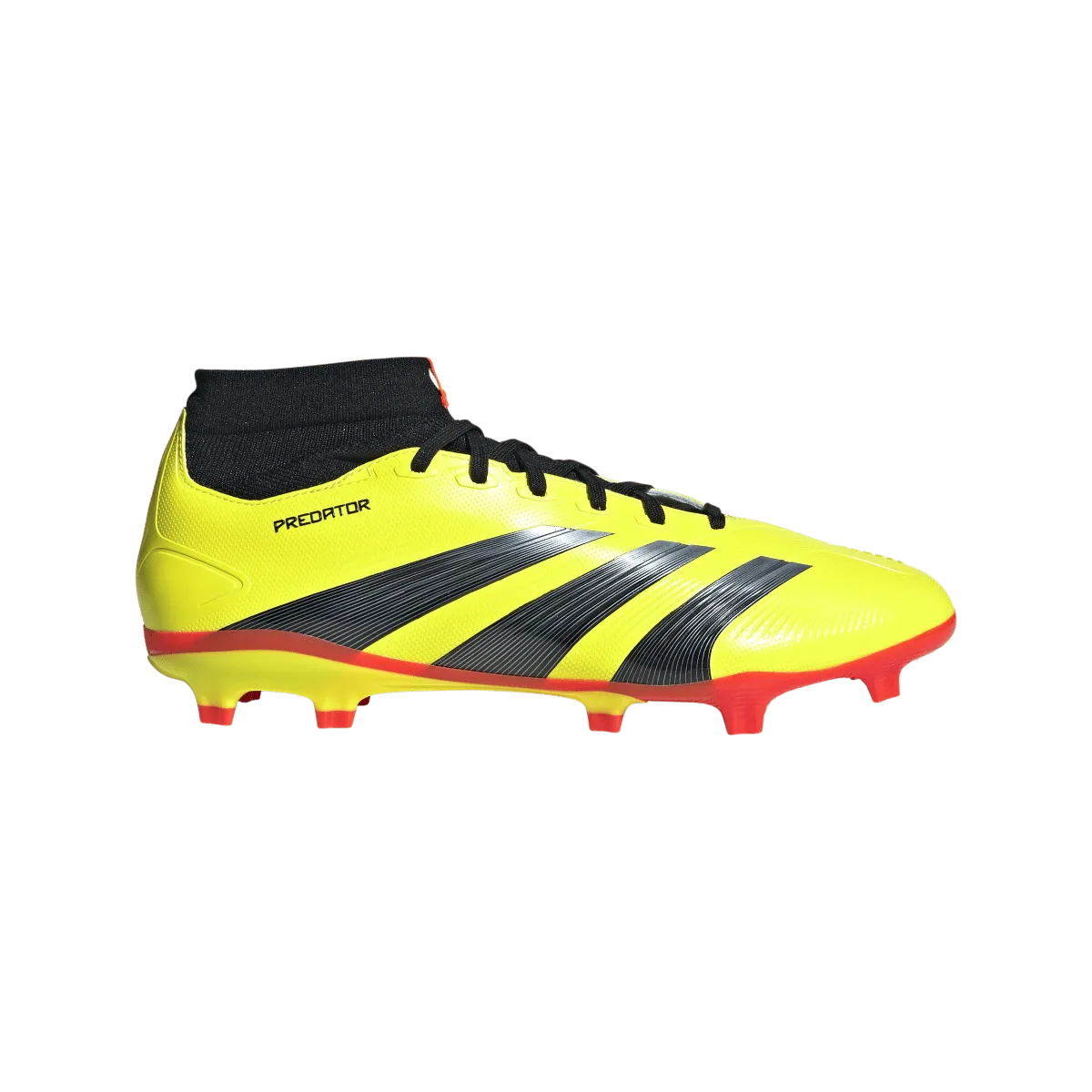 adidas Predator League Sock Firm Ground Junior Soccer Cleat IG7773 Yellow/Black/Solar Red