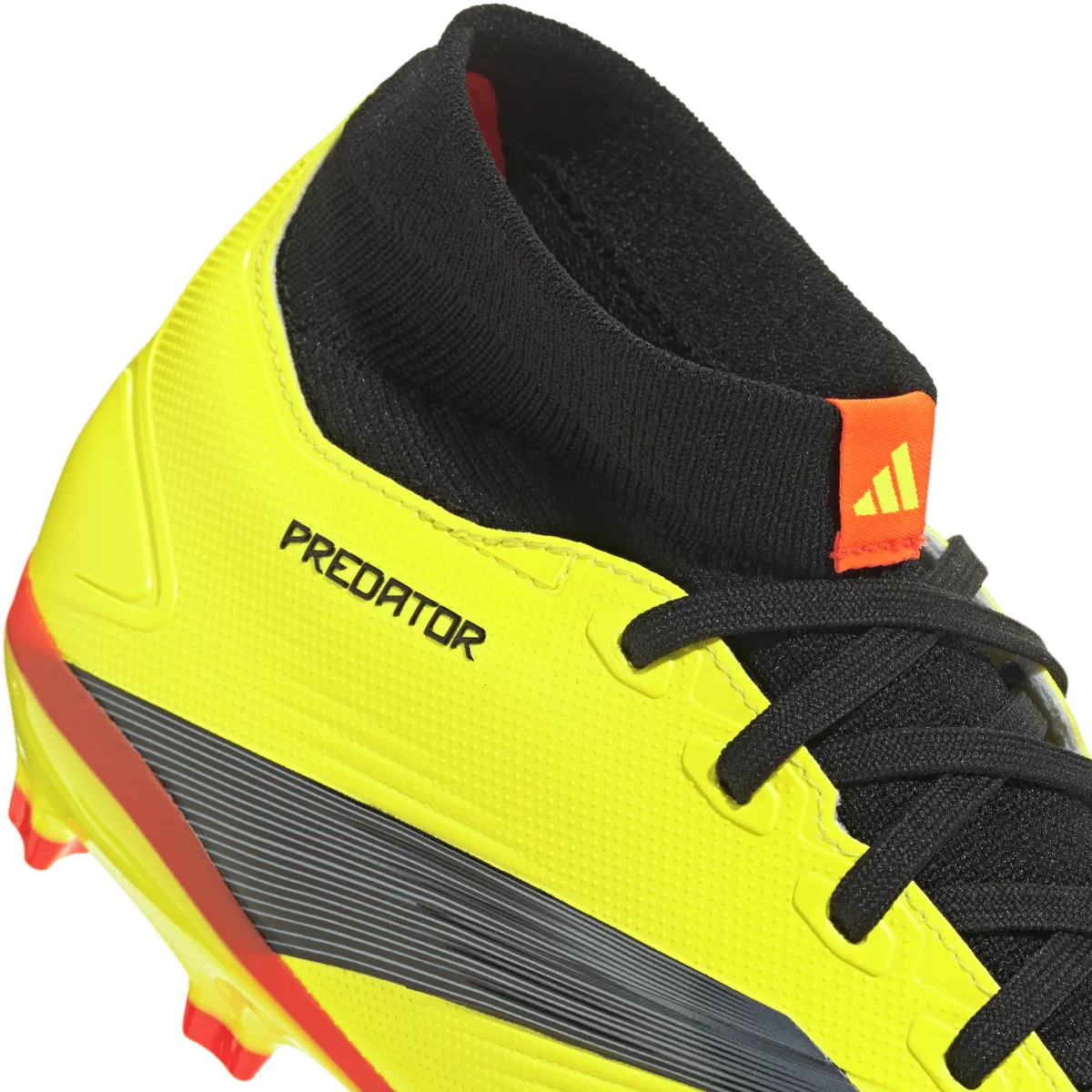 adidas Predator League Sock Firm Ground Junior Soccer Cleat IG7773 Yellow/Black/Solar Red