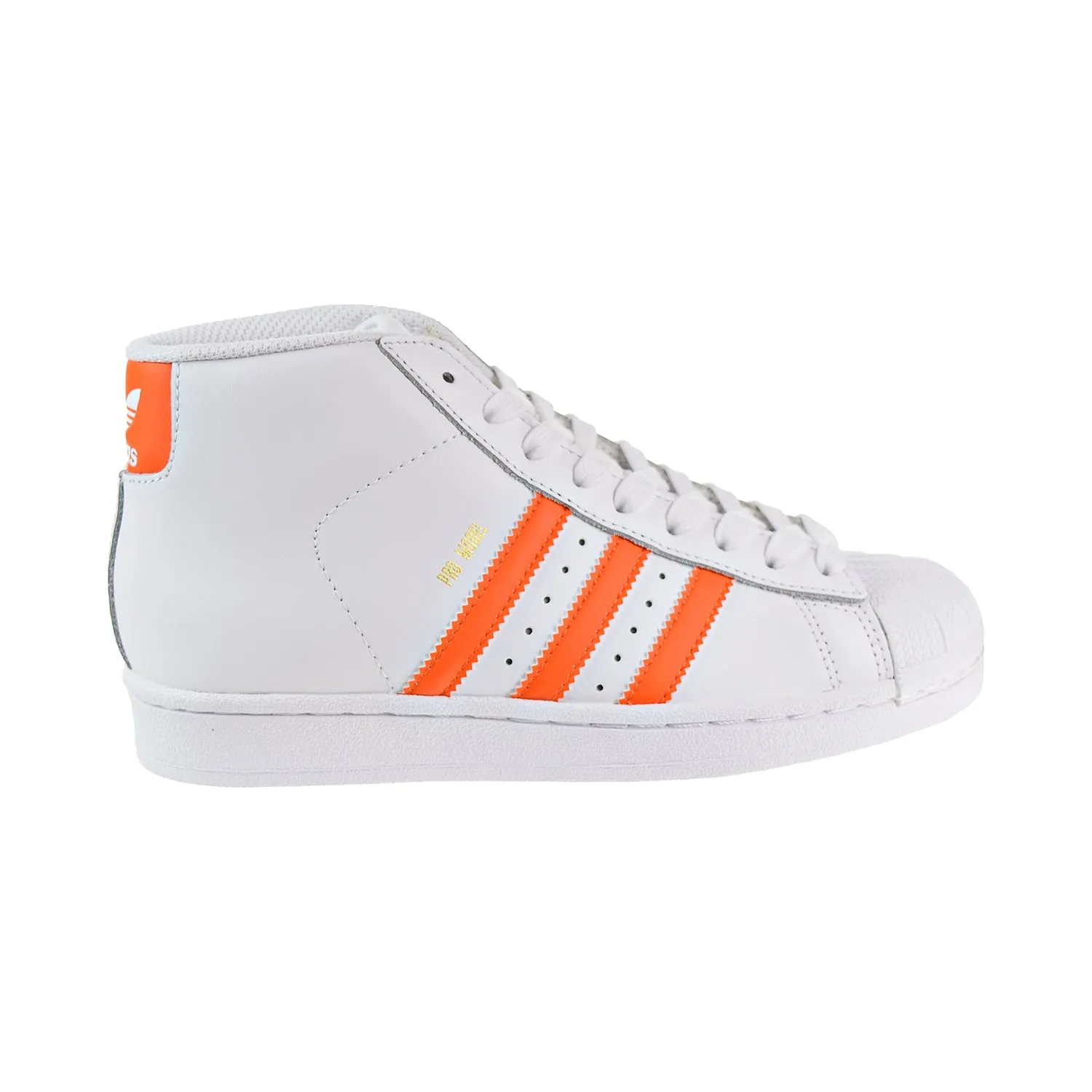 Adidas Pro Model Big Kids' Shoes Footwear White/Energy Orange/Gold Metallic