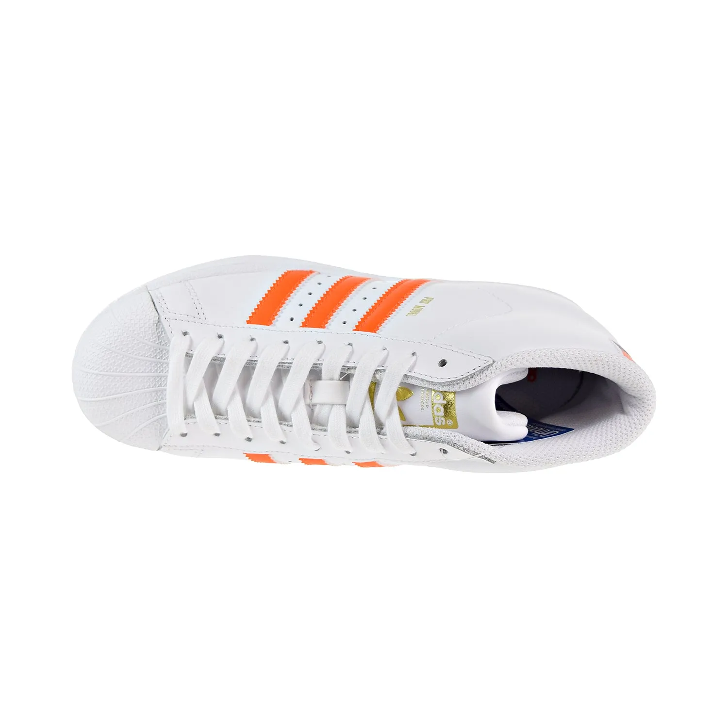 Adidas Pro Model Big Kids' Shoes Footwear White/Energy Orange/Gold Metallic