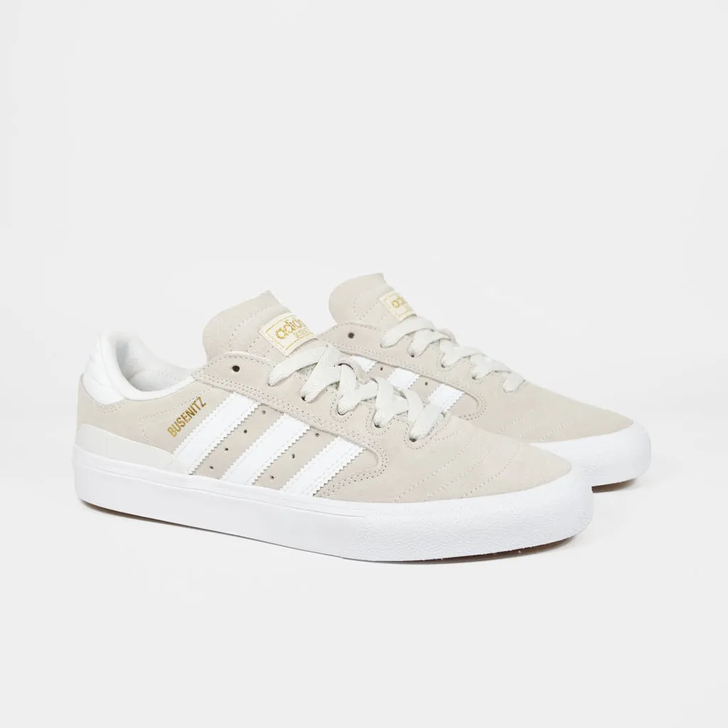 Adidas Skateboarding - Busenitz Vulc 2 Shoes - Crystal White / Footwear White / Gold Metallic