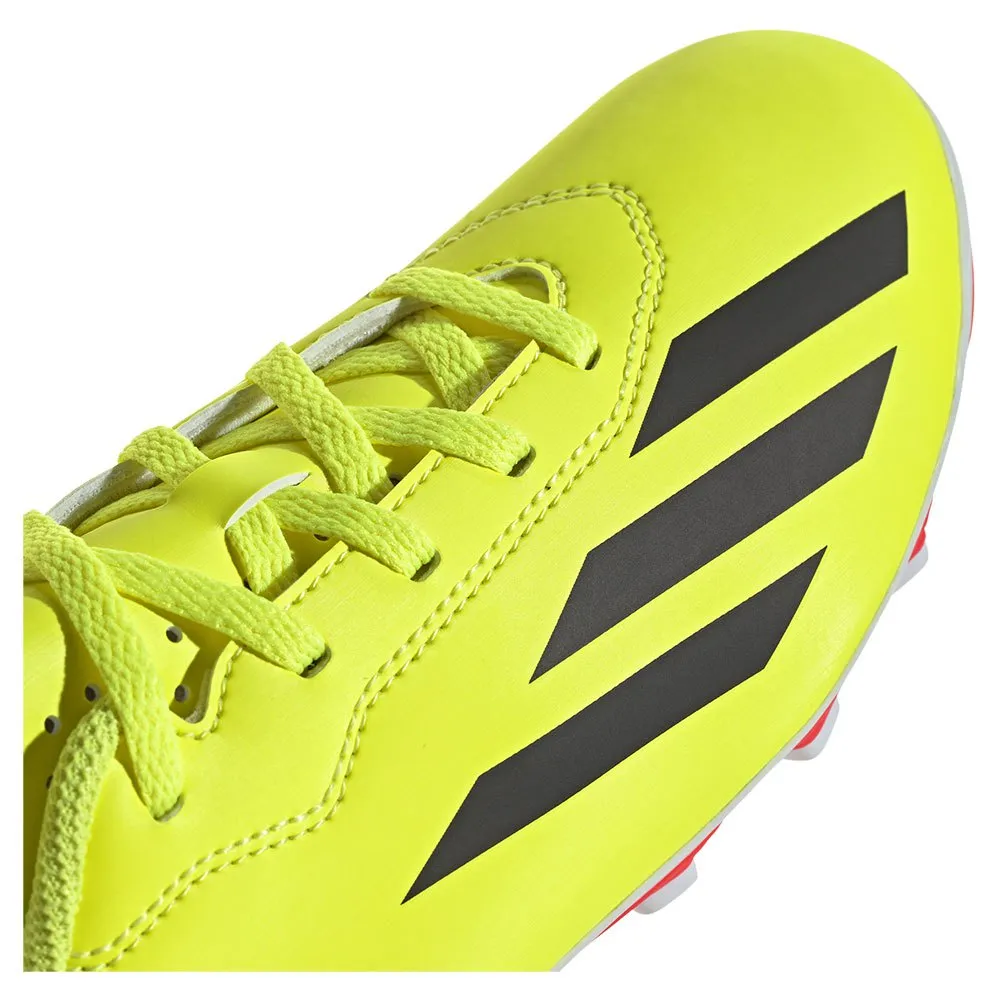 Adidas X Crazyfast Club Flexible Ground Junior Soccer Cleat IF0717 Solar Red/White/Neon Green