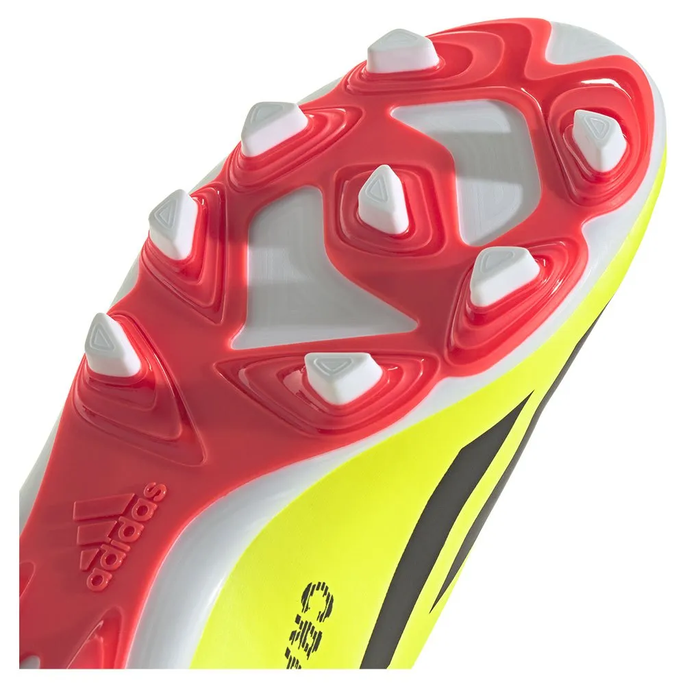 Adidas X Crazyfast Club Flexible Ground Junior Soccer Cleat IF0717 Solar Red/White/Neon Green