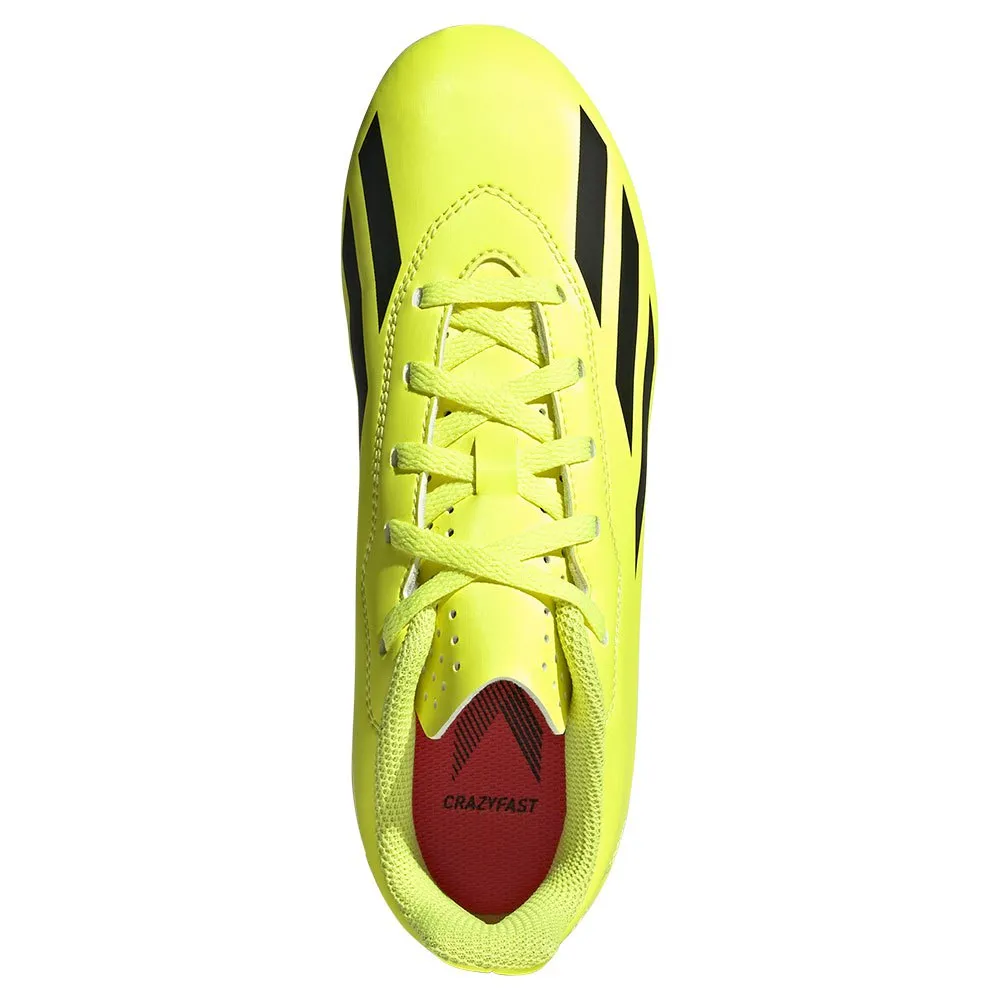 Adidas X Crazyfast Club Flexible Ground Junior Soccer Cleat IF0717 Solar Red/White/Neon Green