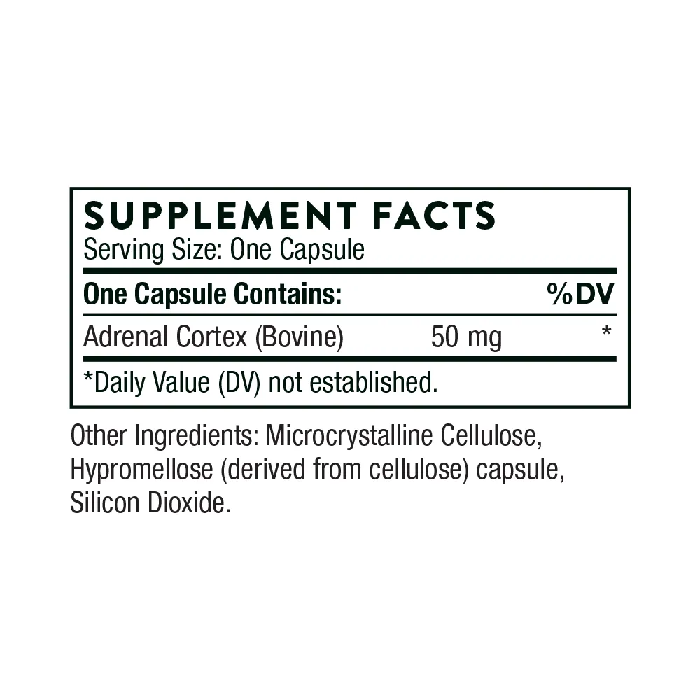 Adrenal Cortex - Thorne - Promotes Adrenal Health by Supporting the Stress Response with Bovine Adrenal Cortex