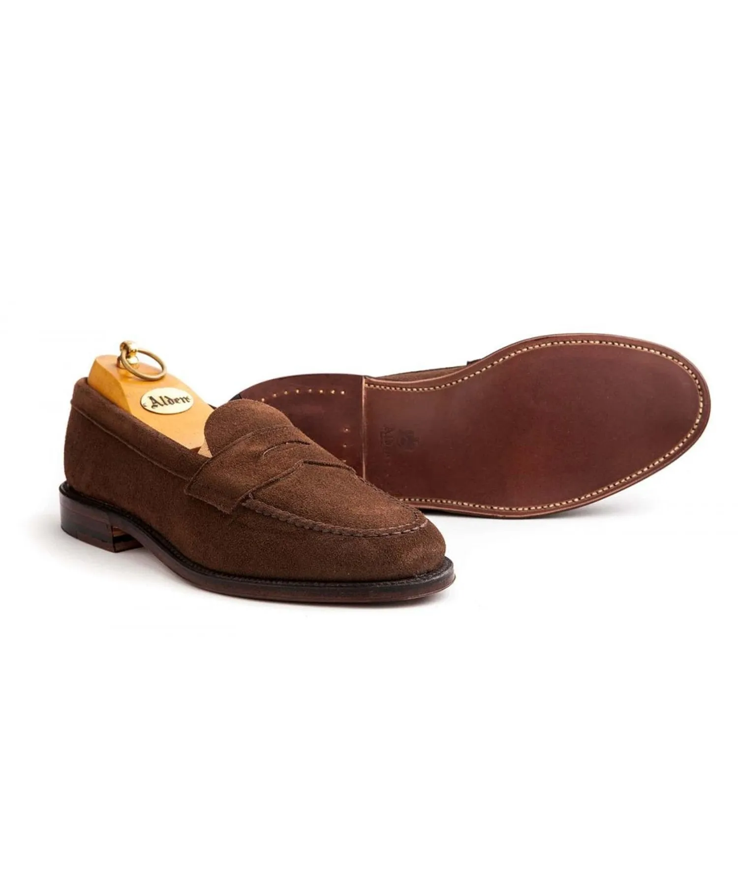 Alden Dark Brown Suede Penny Loafer