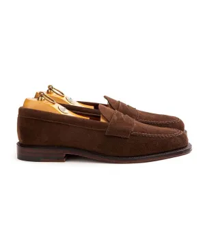 Alden Dark Brown Suede Penny Loafer