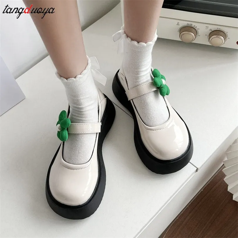 Amozae- White Lolita Mary Jane Shoes Woman Vintage Girls High Heel Platform Lolita Shoes Japanese Style College Student Shoes 2024