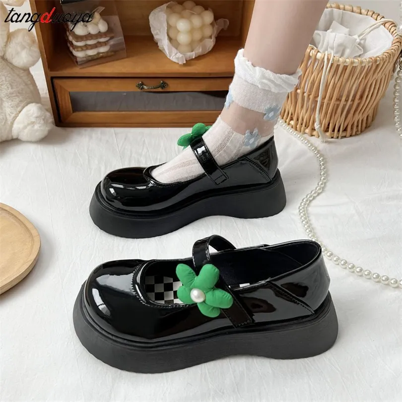 Amozae- White Lolita Mary Jane Shoes Woman Vintage Girls High Heel Platform Lolita Shoes Japanese Style College Student Shoes 2024