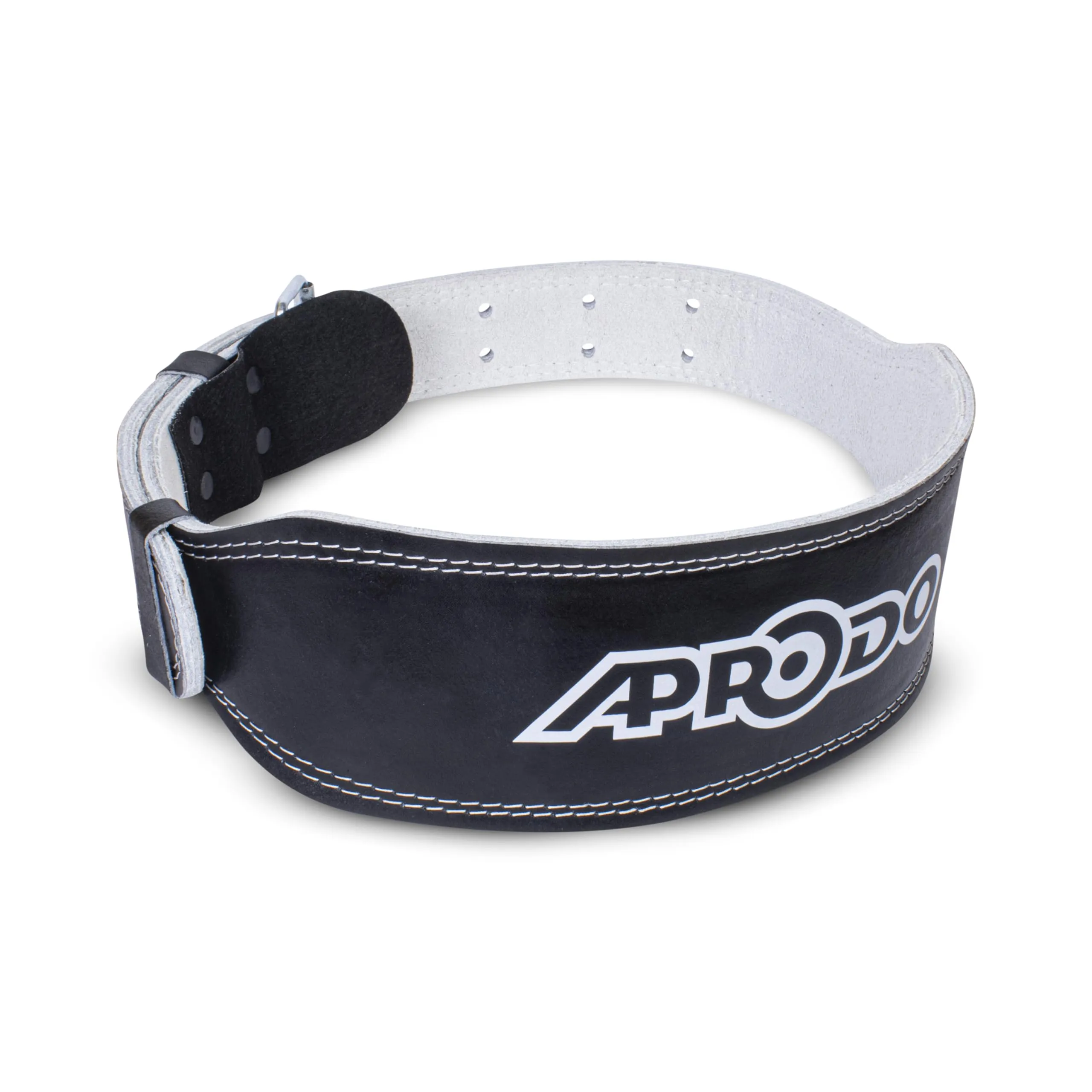 APRODO 4’’ Inch Wide Genuine Leather Weightlifting Belt Back Support Power Training Belt GYM Fitness Equipment Workout Exercise Powerlifting Squat Gym Belt For MEN AND WOMEN