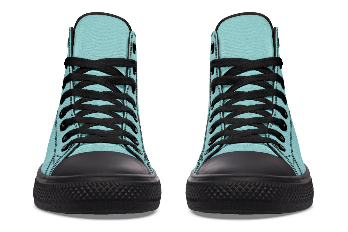 Aqua Mist High Tops - Classic Premium Canvas Shoes with Comfortable and Durable Soles