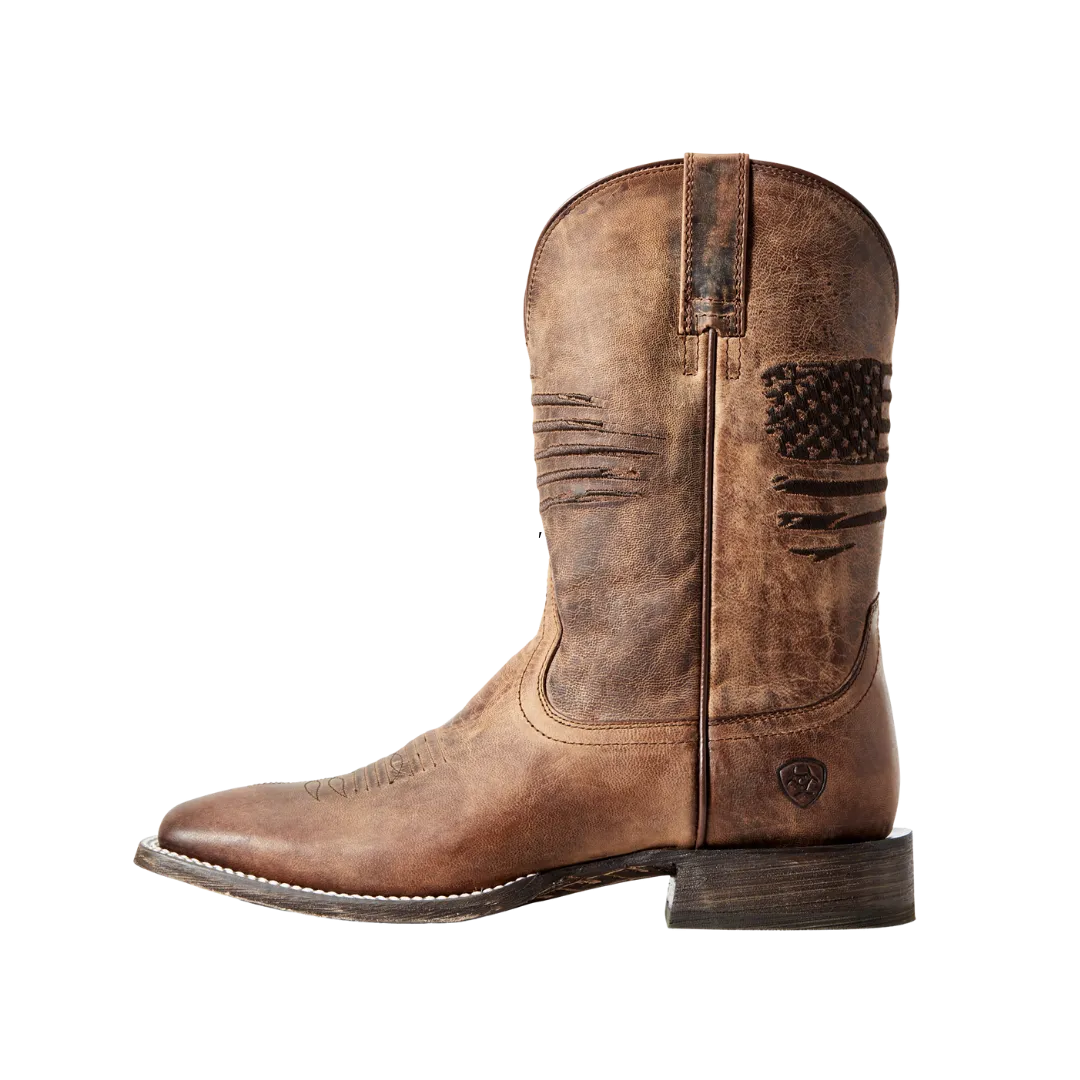 Ariat Men's Circuit Patriot Western Weathered Tan Boots