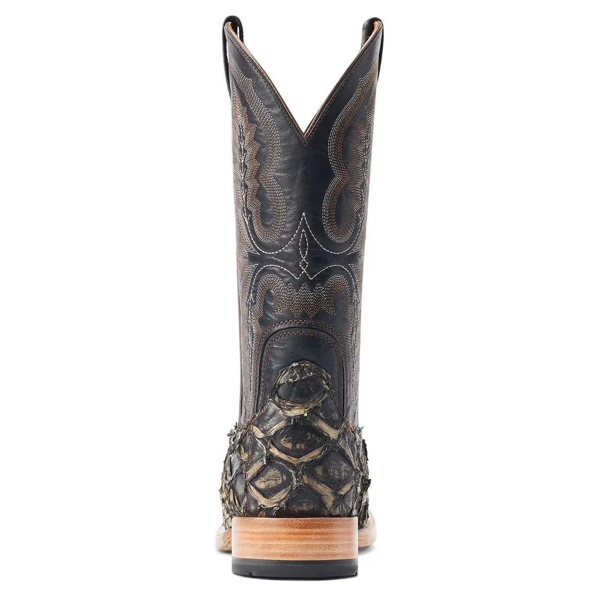 ARIAT MEN'S DEEP WATER DISTRESSED | BLACK PIRARUCI / ANCIENT BLACK BOOTS