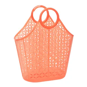 Atomic Tote Jelly Bag in Neon Orange by Sun Jellies