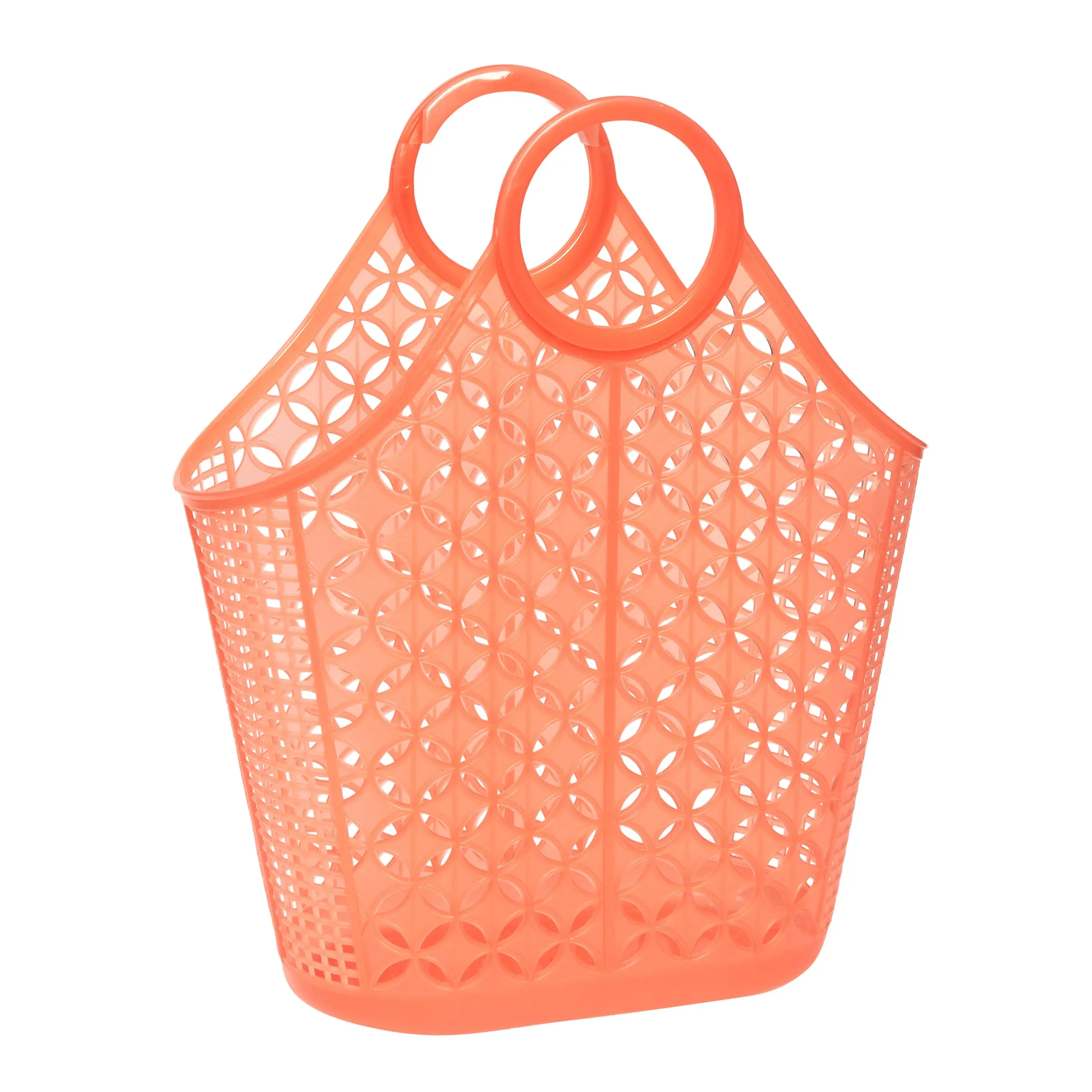 Atomic Tote Jelly Bag in Neon Orange by Sun Jellies