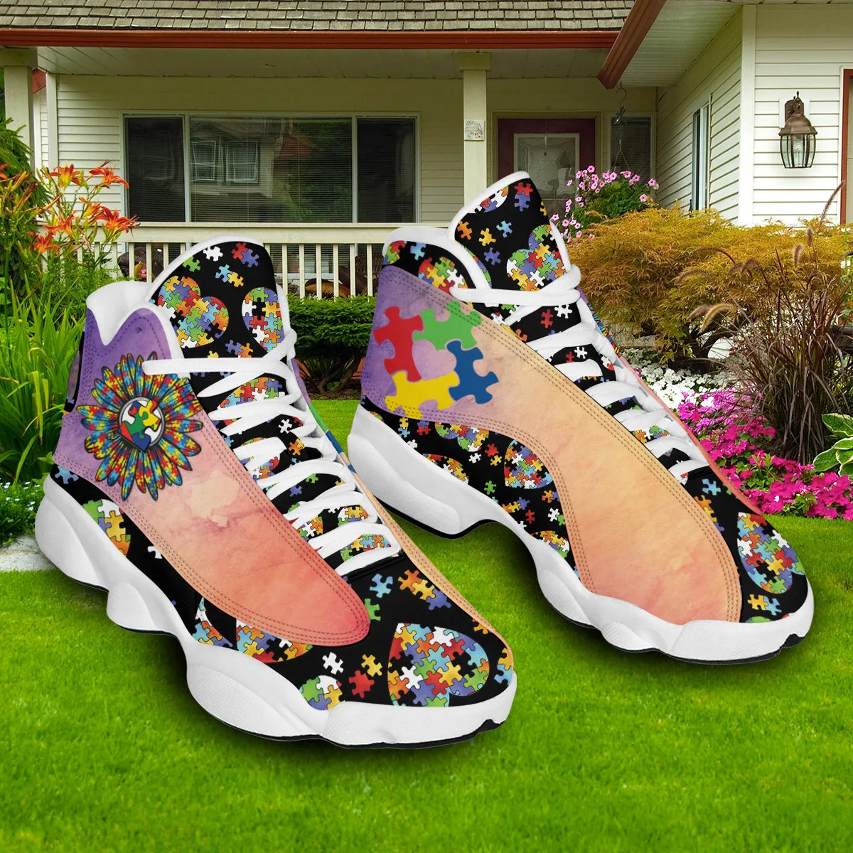 Autism Awareness For Men Women - Christian Shoes - Jesus Shoes - Unisex Basketball Shoes