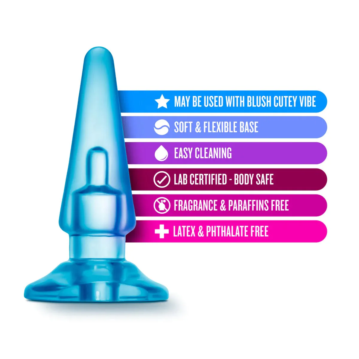 B Yours Basic Blue 4-Inch Anal Plug