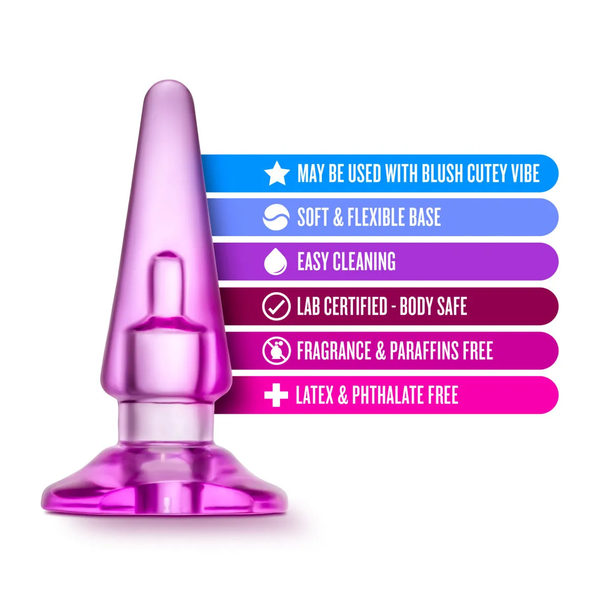 B Yours By Blush® | Basic Pink 4-Inch Anal Plug