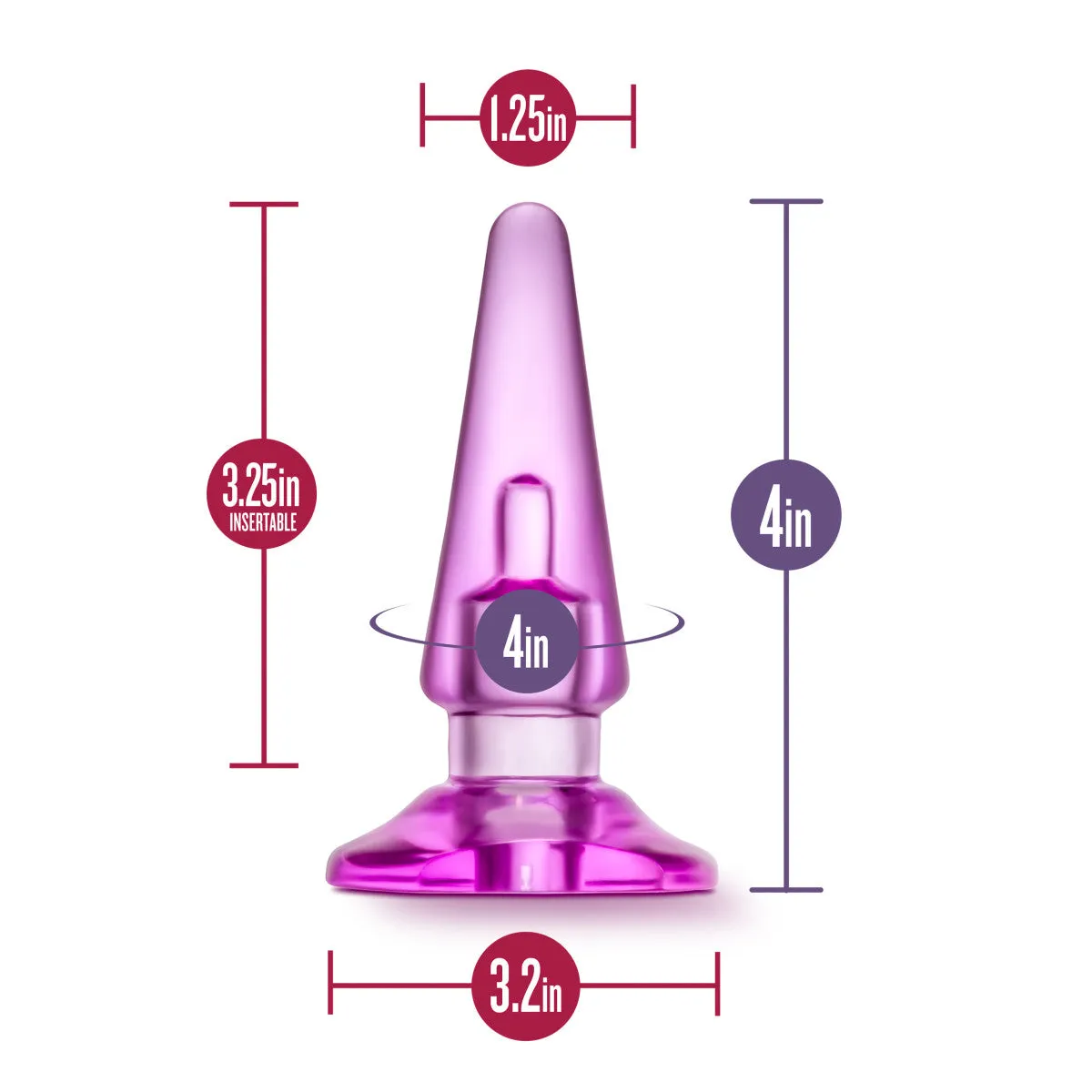 B Yours By Blush® | Basic Pink 4-Inch Anal Plug