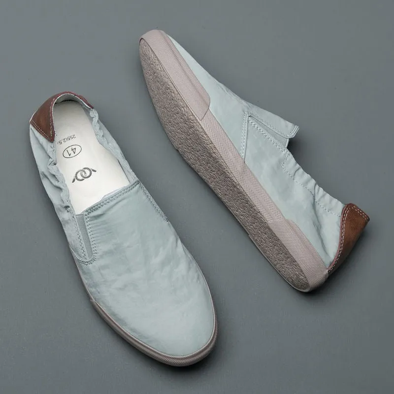 Baoda British Low-top Slip-On Canvas Shoes Men's Lazy Casual Loaf Men's Shoes Soft Sole Old Beijing Shoes