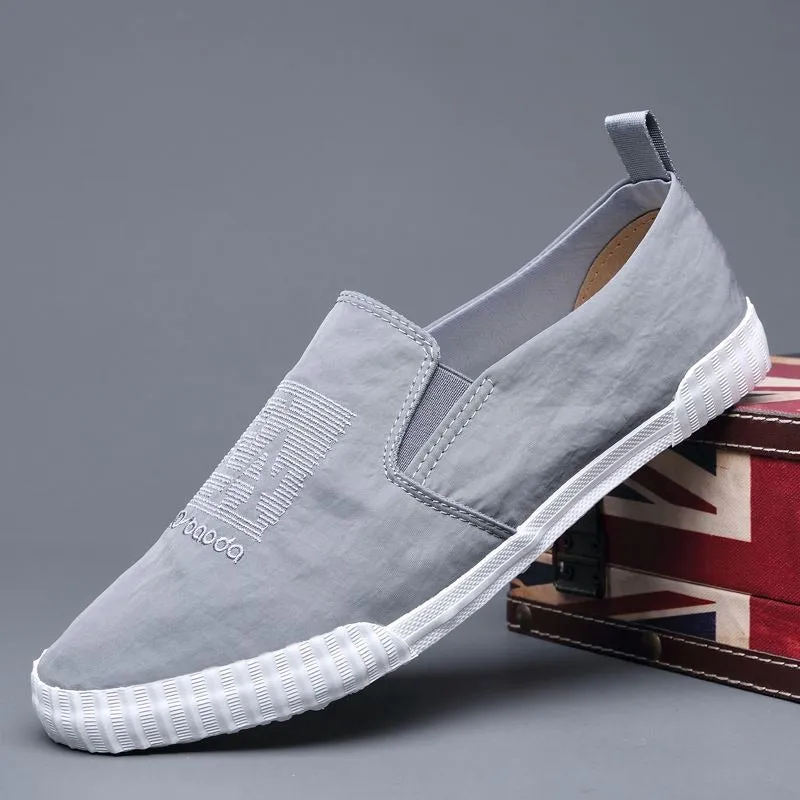 Baoda British Low-top Slip-On Canvas Shoes Men's Lazy Casual Loaf Men's Shoes Soft Sole Old Beijing Shoes