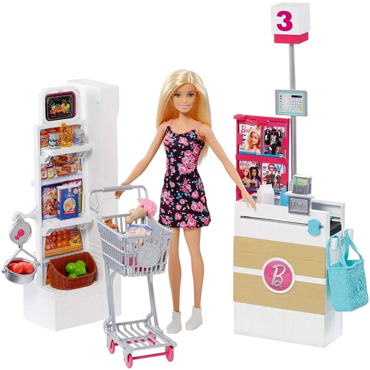 Barbie Doll with Super Market Playset