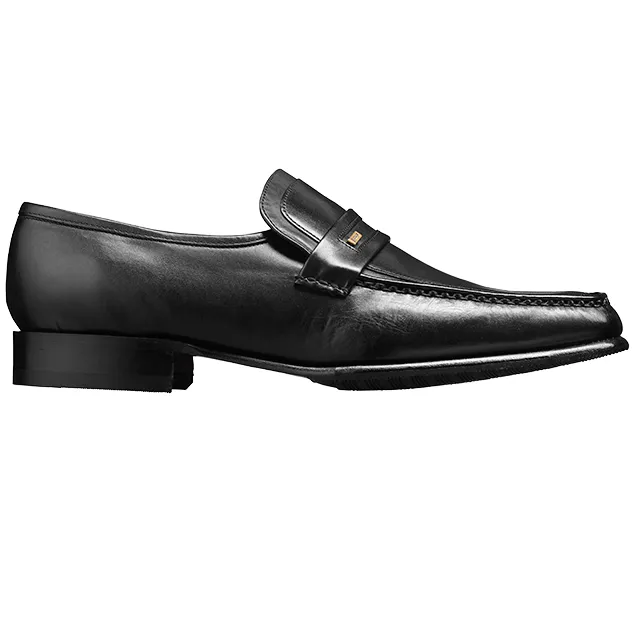 BARKER Wesley Shoes - Mens Moccasins - Black Calf