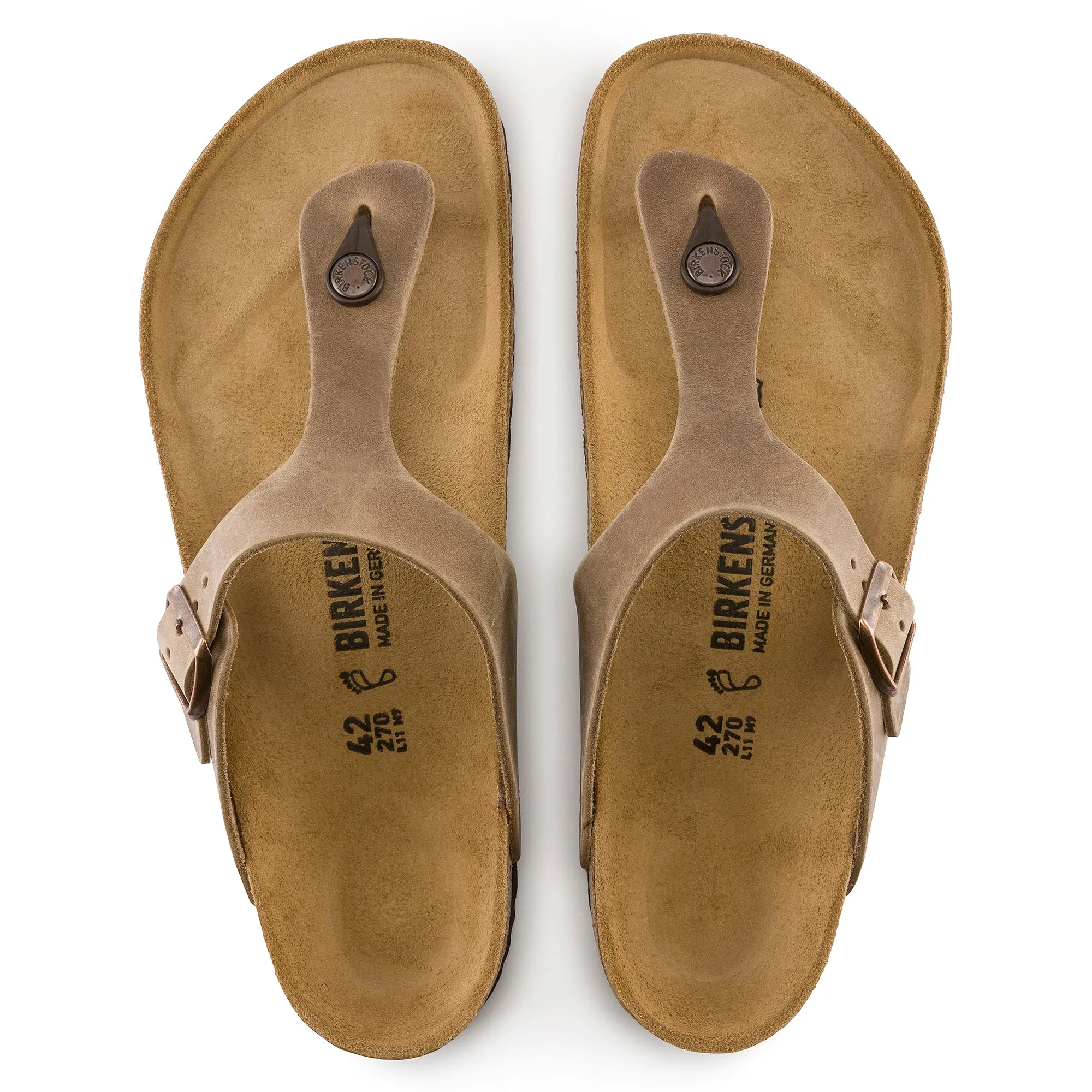 Birkenstock Gizeh Oiled Leather Color: Tobacco Brown