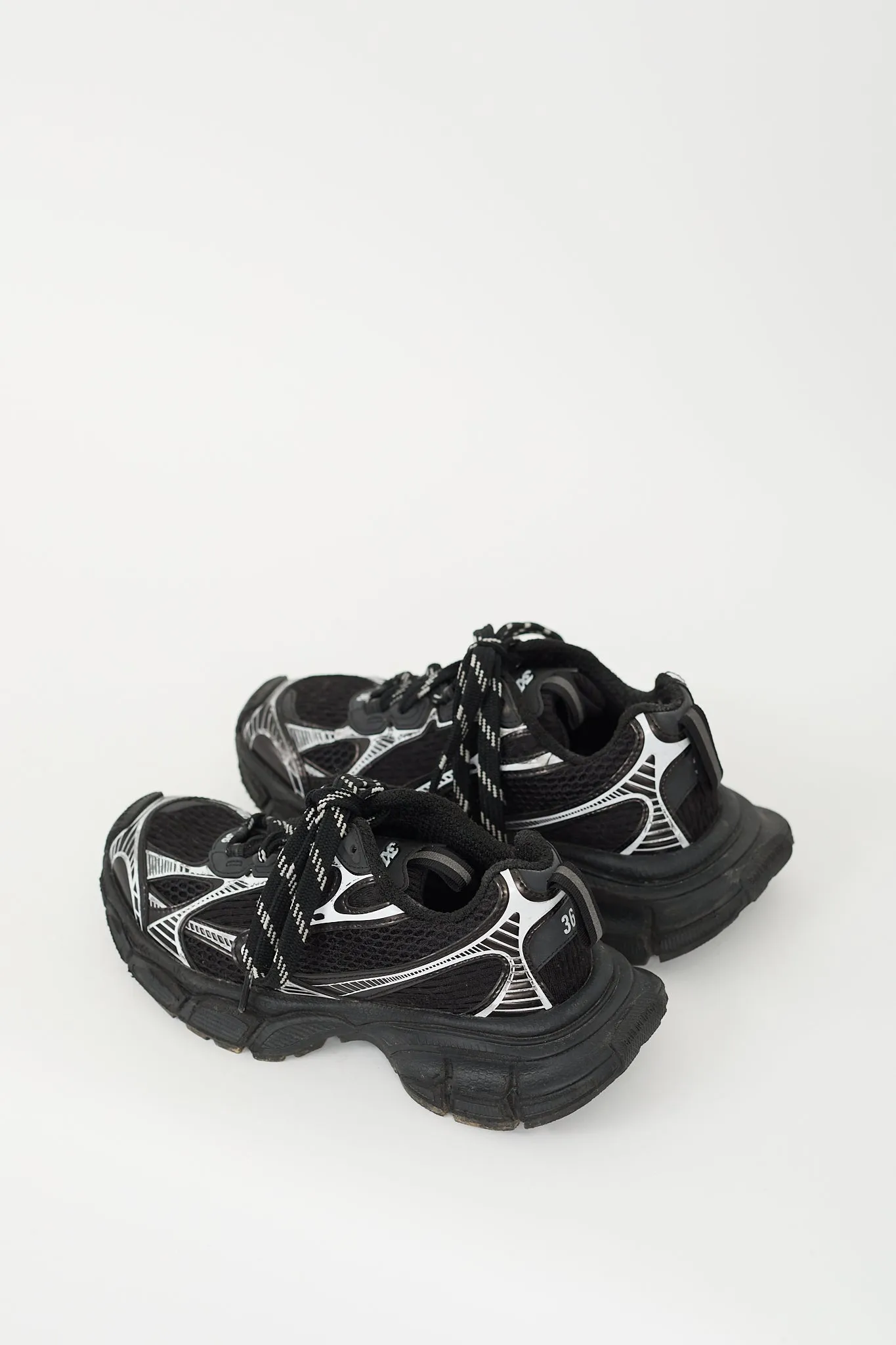 Black & White Mesh & Rubber 3XL Sneaker