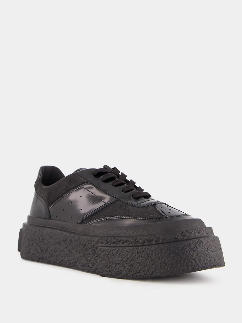 Black Patent Leather Sneakers