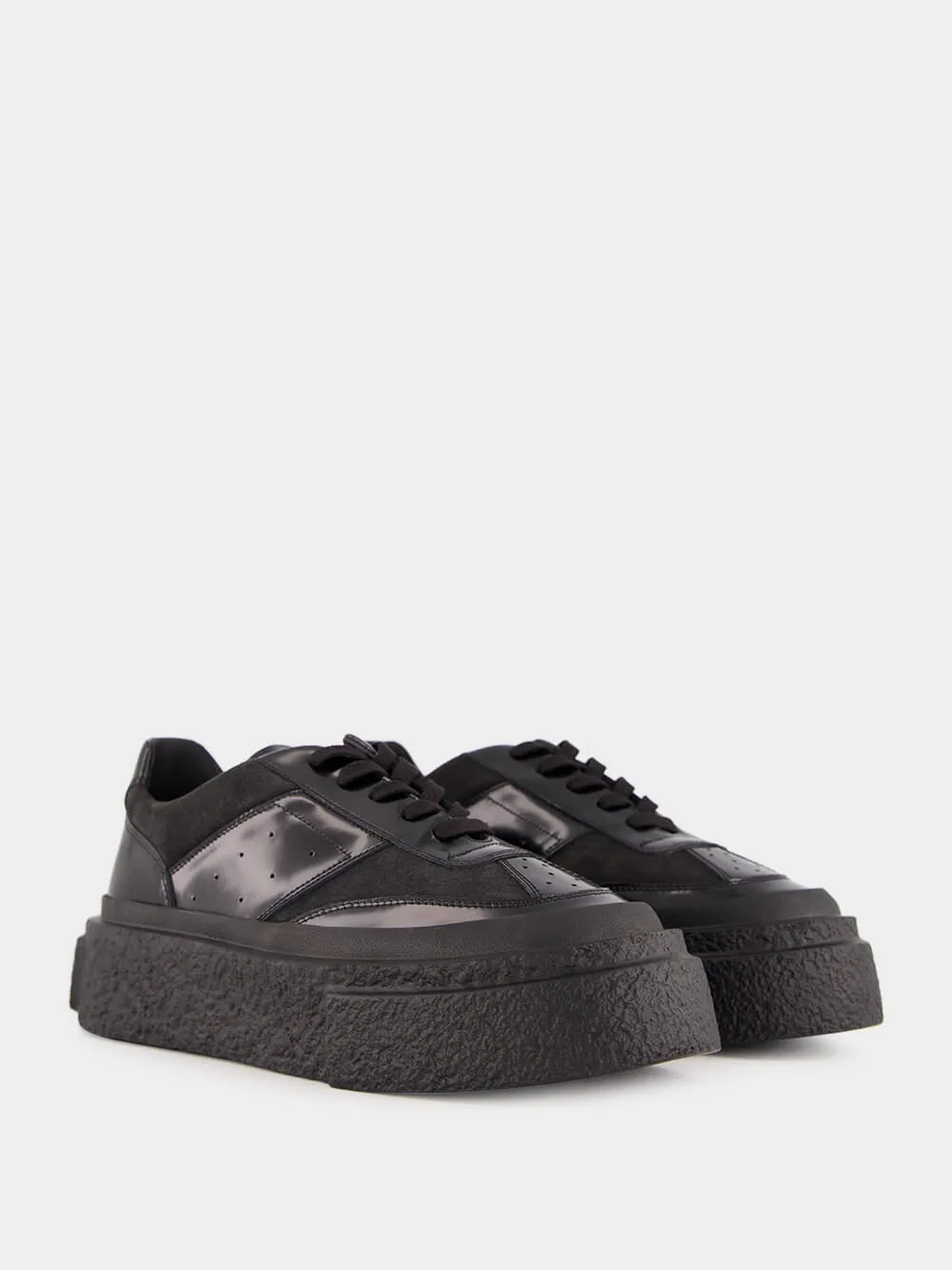 Black Patent Leather Sneakers