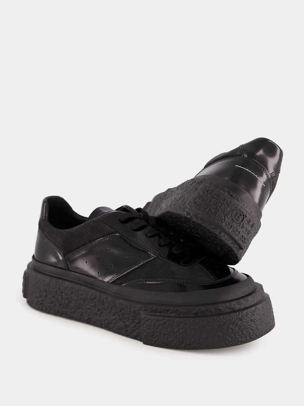 Black Patent Leather Sneakers