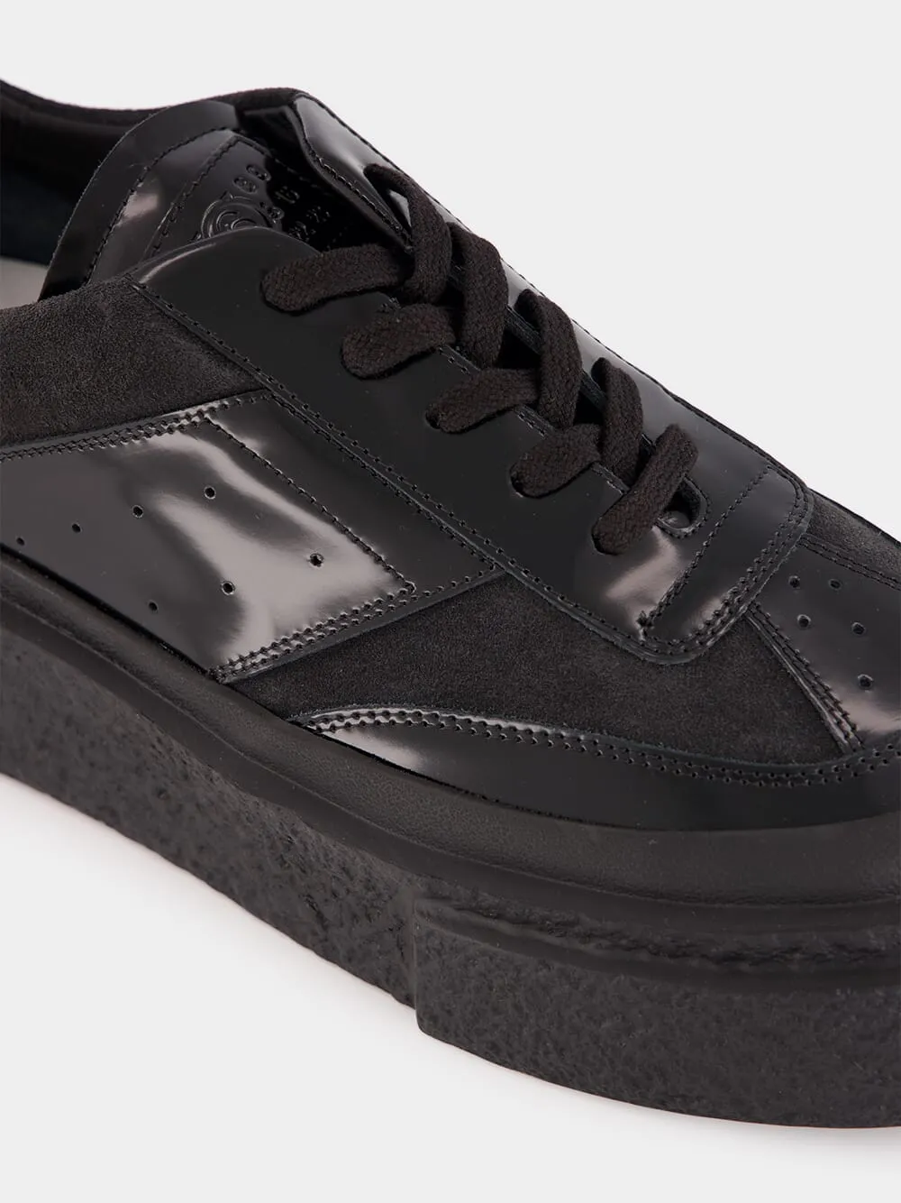 Black Patent Leather Sneakers