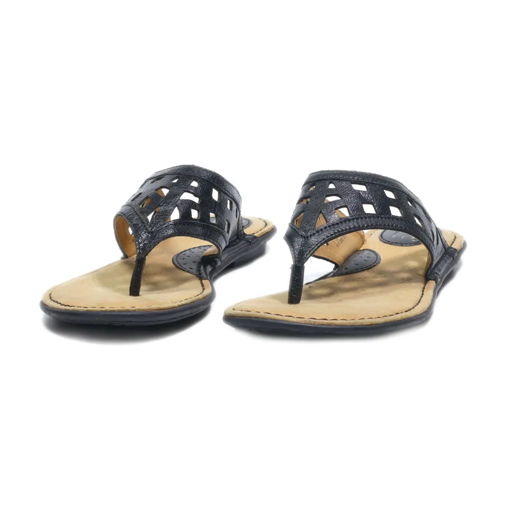 B.O.C Flat Sandals Canvas Black Colour For Women