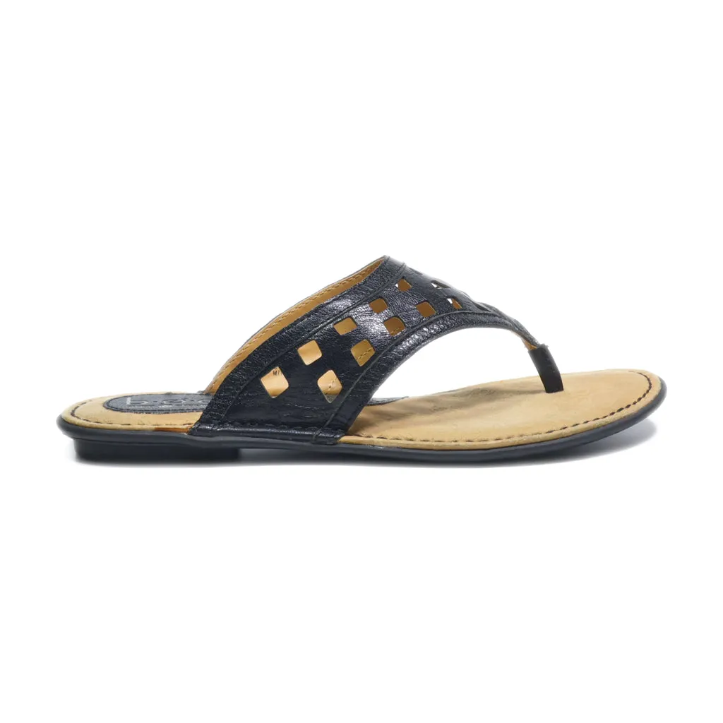 B.O.C Flat Sandals Canvas Black Colour For Women