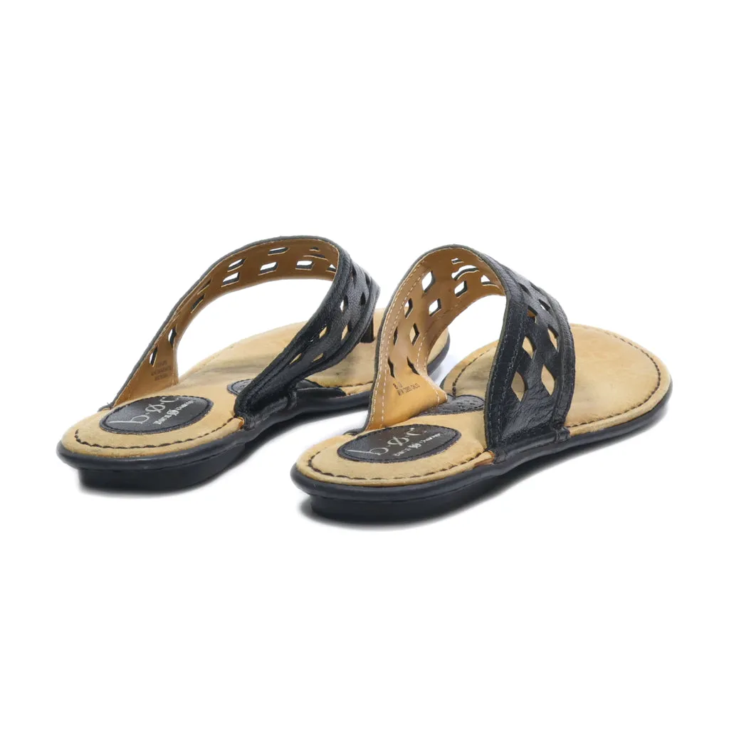 B.O.C Flat Sandals Canvas Black Colour For Women