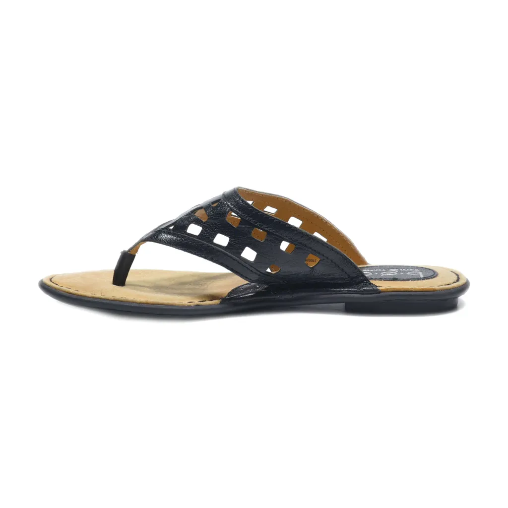 B.O.C Flat Sandals Canvas Black Colour For Women