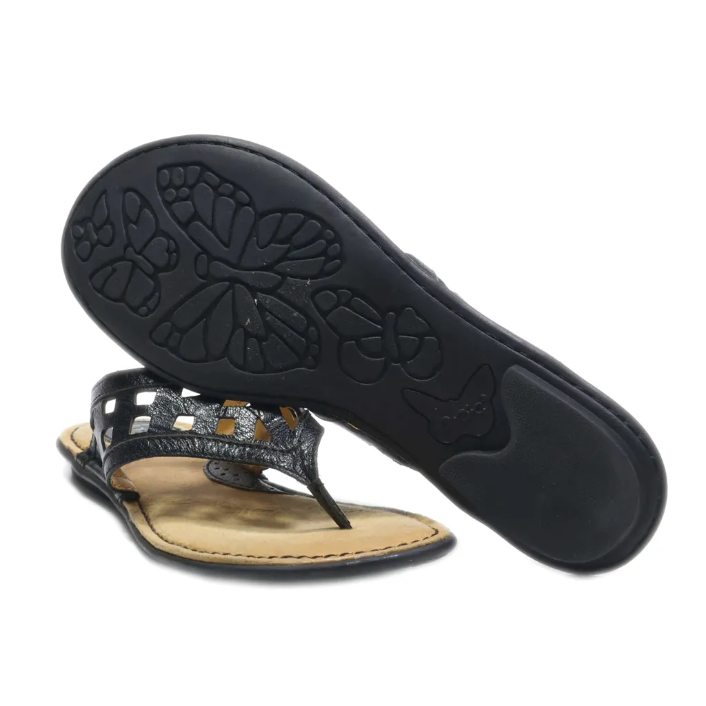 B.O.C Flat Sandals Canvas Black Colour For Women