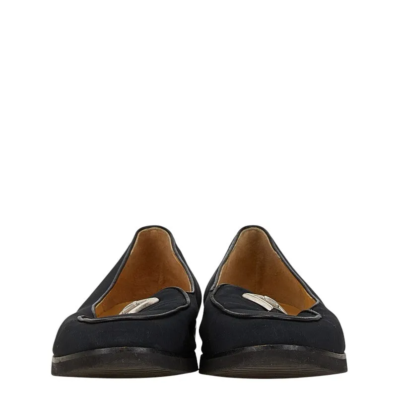 Bottega Veneta Nylon Leather Logo Loafers