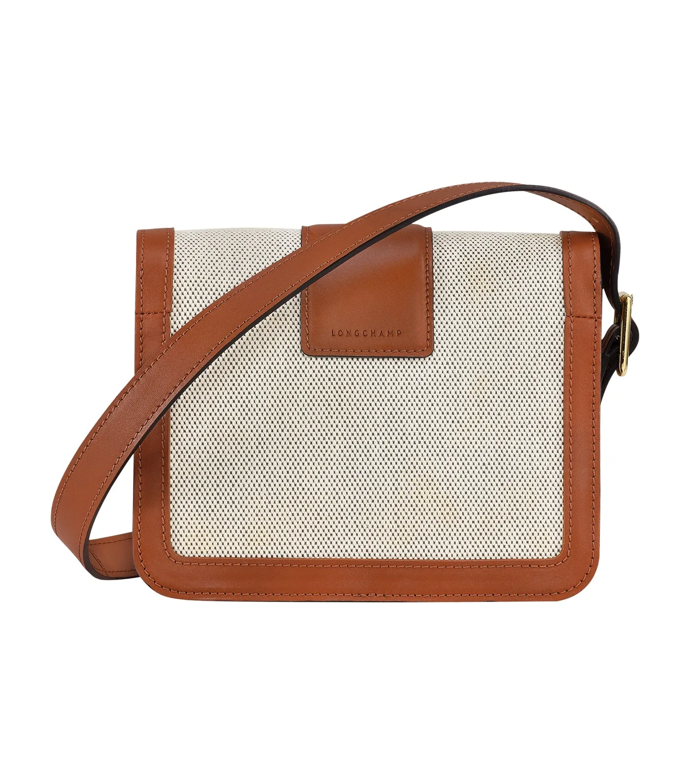 Box-Trot Toile Crossbody Bag S Cognac