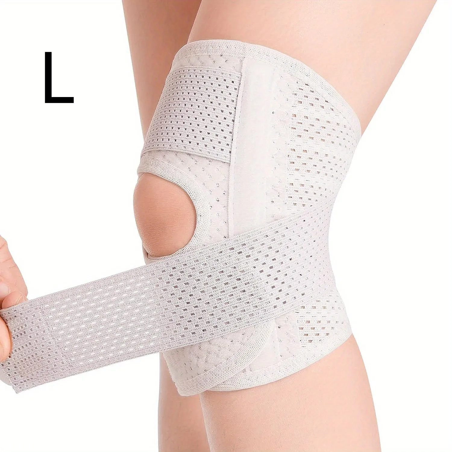 Breathable Knee Support Brace with Side Stabilizers for Arthritis