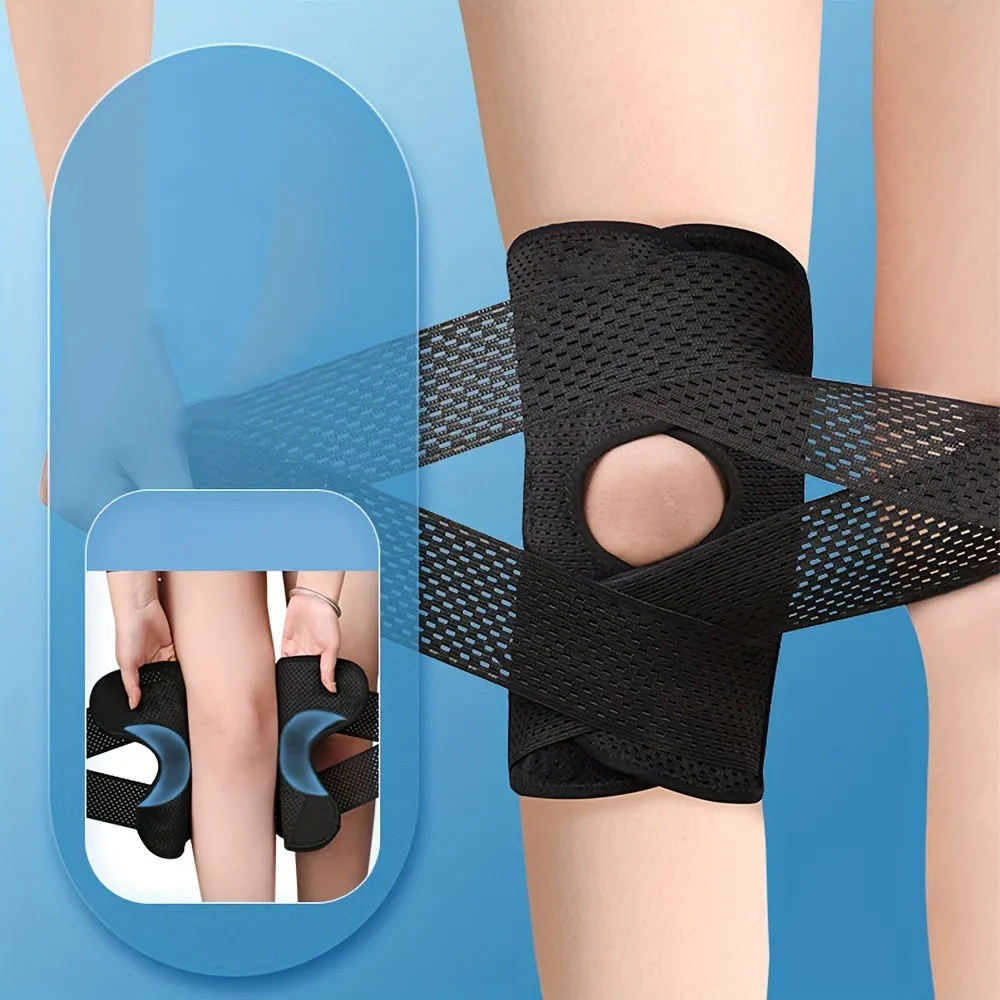 Breathable Knee Support Brace with Side Stabilizers for Arthritis