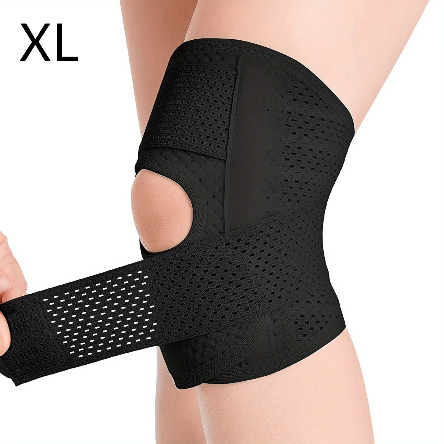 Breathable Knee Support Brace with Side Stabilizers for Arthritis