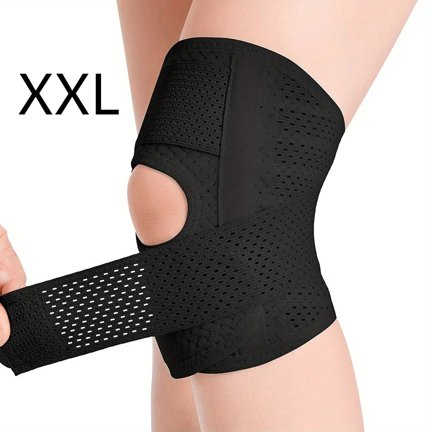 Breathable Knee Support Brace with Side Stabilizers for Arthritis